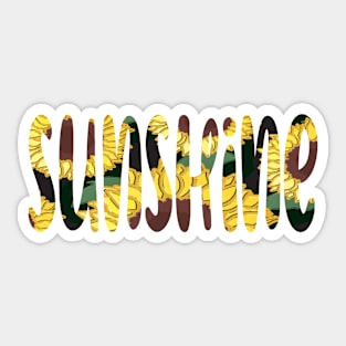 Sunflower Print Sunshine Sticker